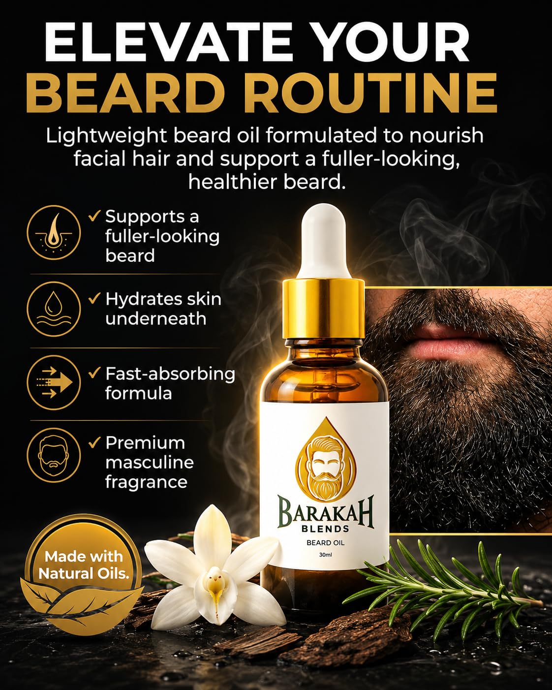Premium Organic Beard Oil
