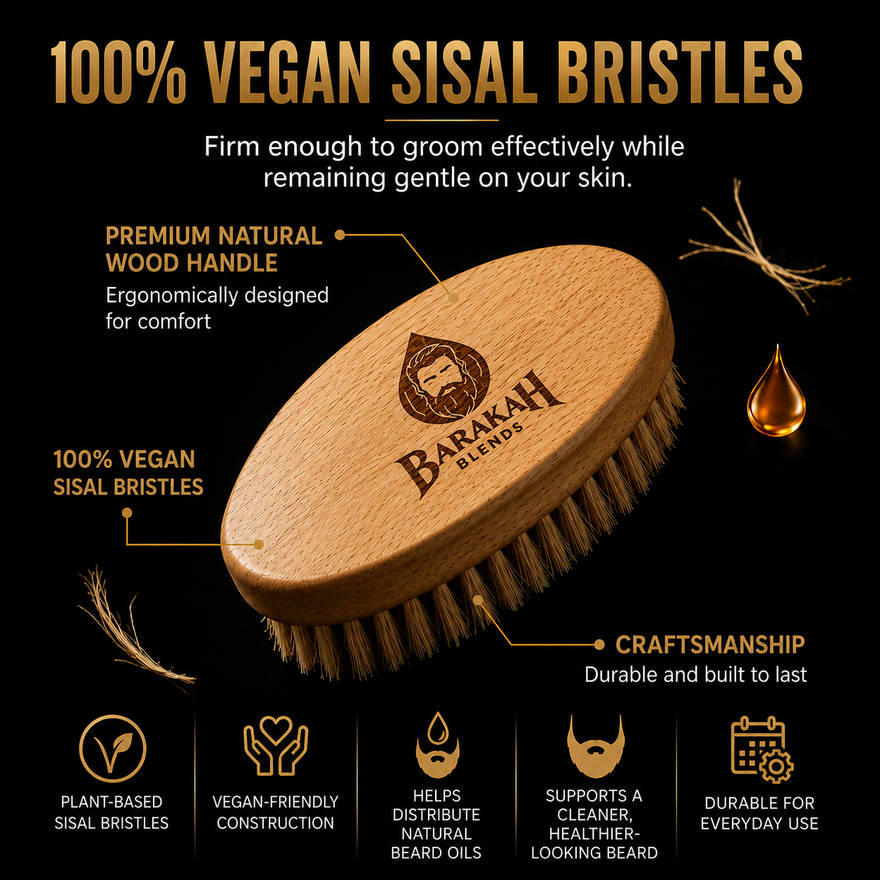 Premium Halal Beard Brush