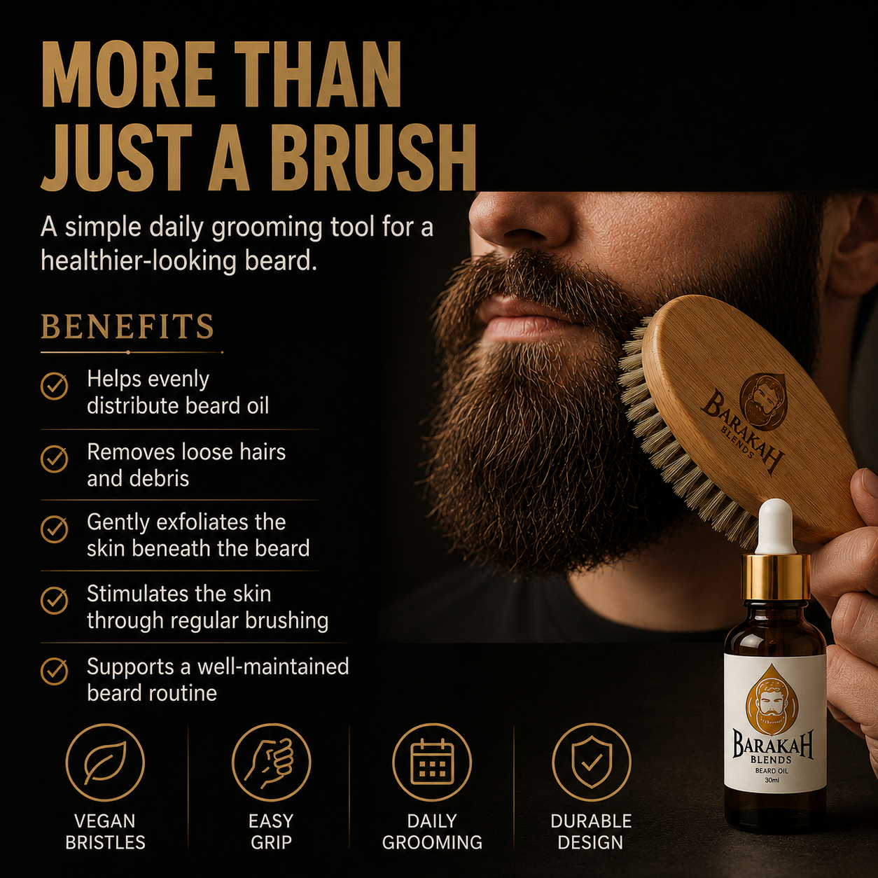 Premium Halal Beard Brush