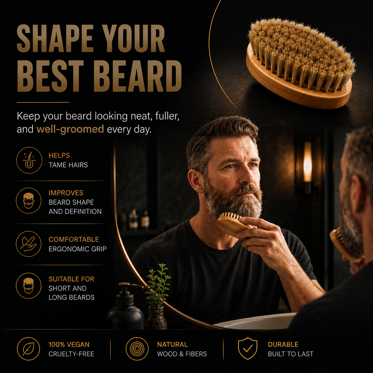 Premium Halal Beard Brush