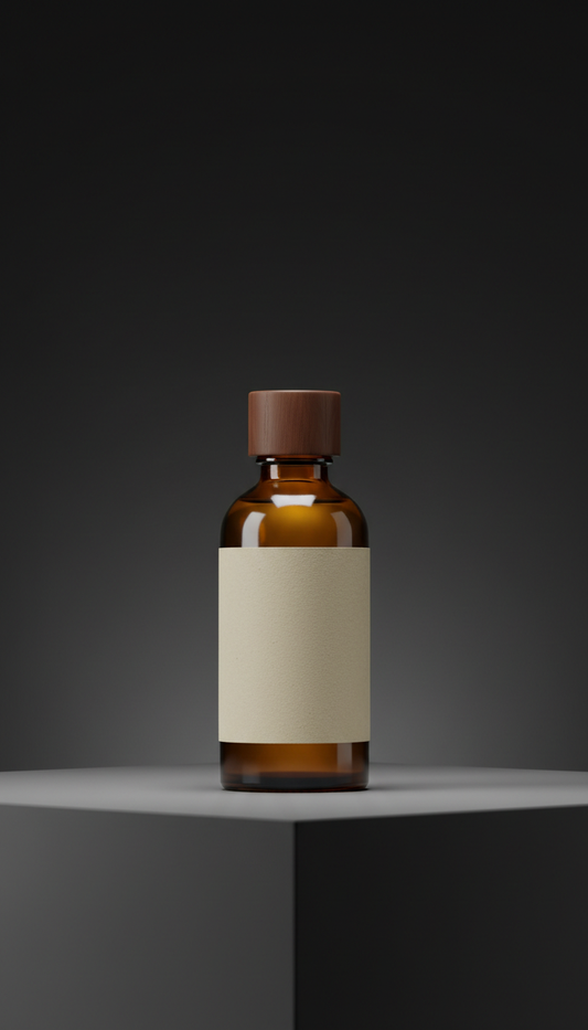 Bergamot Cedar Beard Oil Glass Bottle